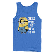 Men's Despicable Me Minion No One Cares  Adult Tank Top