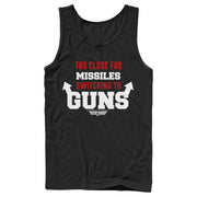 Men's Top Gun Too Close for Missiles Switching to Guns  Adult Tank Top