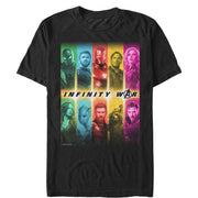 Men's Marvel Avengers: Infinity War Hero Rainbow Panel  Adult T-Shirt