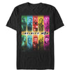 Men's Marvel Avengers: Infinity War Hero Rainbow Panel  Adult T-Shirt