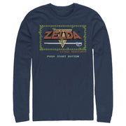 Men's Nintendo Zelda 8-Bit Title Screen  Adult Long Sleeve Shirt