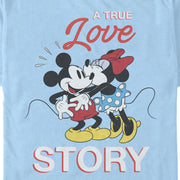 Men's Mickey & Friends True Love Story  Adult T-Shirt