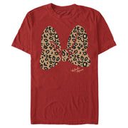 Men's Mickey & Friends Cheetah Print Minnie Mouse Bow  Adult T-Shirt