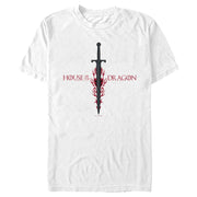 Men's Game of Thrones: House of the Dragon Flaming Sword Logo  Adult T-Shirt