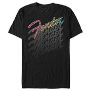 Men's Fender Checkered Repeating Logo  Adult T-Shirt