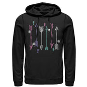 Men's Lost Gods Arrow Sketch Print  Adult Pull Over Hoodie