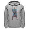 Men's Superman Bold Hero Pose  Adult Pull Over Hoodie