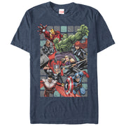 Men's Marvel Avengers Collage Square  Adult T-Shirt