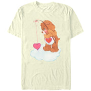 Men's Care Bears Fishing Hearts  Adult T-Shirt