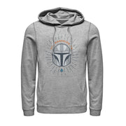 Men's Star Wars: The Mandalorian Helmet Cartoon  Adult Pull Over Hoodie