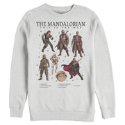 Men's Star Wars: The Mandalorian Character Guidebook  Adult Sweatshirt