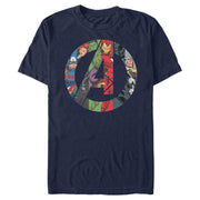 Men's Marvel Avengers Hero Collage  Adult T-Shirt