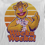 Men's The Muppets Fozzie Retro Bear  Adult Long Sleeve Shirt