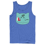 Men's Pokemon Bulbasaur Wink Face  Adult Tank Top