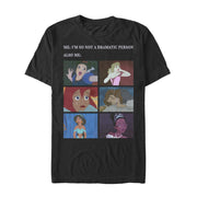 Men's Disney Princesses Dramatic Person Squares  Adult T-Shirt