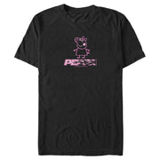 Men's Peppa Pig Neon Flame Logo  Adult T-Shirt