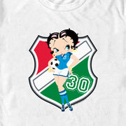 Men's Betty Boop Italy Soccer Badge  Adult T-Shirt