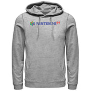 Men's Nintendo Classic N64 Logo Text  Adult Pull Over Hoodie