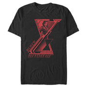 Men's Marvel Black Widow Hourglass Symbol  Adult T-Shirt