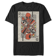 Men's Marvel Deadpool Playing Card  Adult T-Shirt