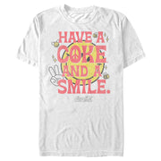 Men's Coca Cola Unity Have a Coke and a Smile Peace  Adult T-Shirt