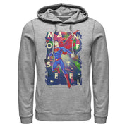 Men's Superman Man of Steel Rainbow  Adult Pull Over Hoodie