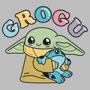 Men's Star Wars: The Mandalorian Grogu Cute Frog  Adult T-Shirt