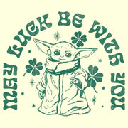 Men's Star Wars: The Mandalorian St. Patrick's Day Grogu May Luck be with You Retro  Adult T-Shirt