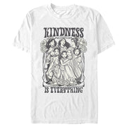 Men's Disney Black and White Princesses Kindness is Everything  Adult T-Shirt