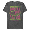 Men's General Motors Retro Pink and Green Chevy Camaro  Adult T-Shirt