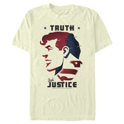 Men's Superman Truth & Justice Profile  Adult T-Shirt