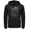 Men's Marvel Captain Marvel Gray Grayscale Portrait  Adult Pull Over Hoodie