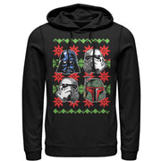 Men's Star Wars Ugly Christmas Empire Helmets  Adult Pull Over Hoodie