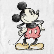 Men's Mickey & Friends Sketched Mickey Portrait  Adult T-Shirt