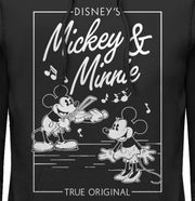 Men's Mickey & Friends Playing Violin Music Poster  Adult Pull Over Hoodie