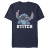 Men's Lilo & Stitch With Silly Black Glasses, Reading Time  Adult T-Shirt