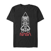 Men's NASA Minimal Rocket Launch  Adult T-Shirt