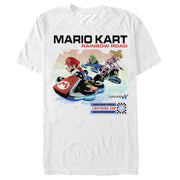 Men's Nintendo Mario Kart Rainbow Road  Adult T-Shirt