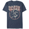 Men's Star Wars Vintage Retro Darth Vader With Tie Fighters and Death Star  Adult T-Shirt