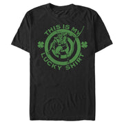 Men's Justice League St. Patrick's Day Green Arrow This is my Lucky Shirt  Adult T-Shirt