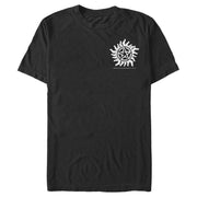 Men's Supernatural Symbol Pentagram Badge  Adult T-Shirt