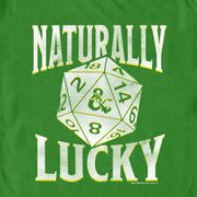 Men's Dungeons & Dragons St. Patrick's Day Naturally Lucky Dice  Adult T-Shirt