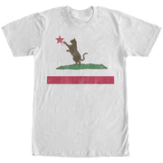 Men's Lost Gods California Flag Cat  Adult T-Shirt