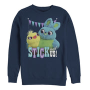 Men's Toy Story Ducky & Bunny Stick With Us BFFs  Adult Sweatshirt