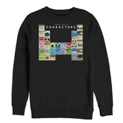 Men's Pixar Character Periodic Table  Adult Sweatshirt