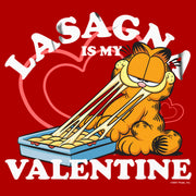 Men's Garfield Lasagna is My Valentine  Adult T-Shirt