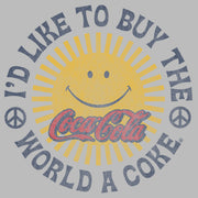 Men's Coca Cola Unity Distressed Sun Logo  Adult T-Shirt