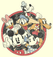 Men's Mickey & Friends Retro Group Shot  Adult T-Shirt