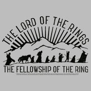 Men's The Lord of the Rings Fellowship of the Ring Mountain Silhouettes  Adult T-Shirt