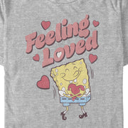 Men's SpongeBob SquarePants Valentine's Day Feeling Loved  Adult T-Shirt